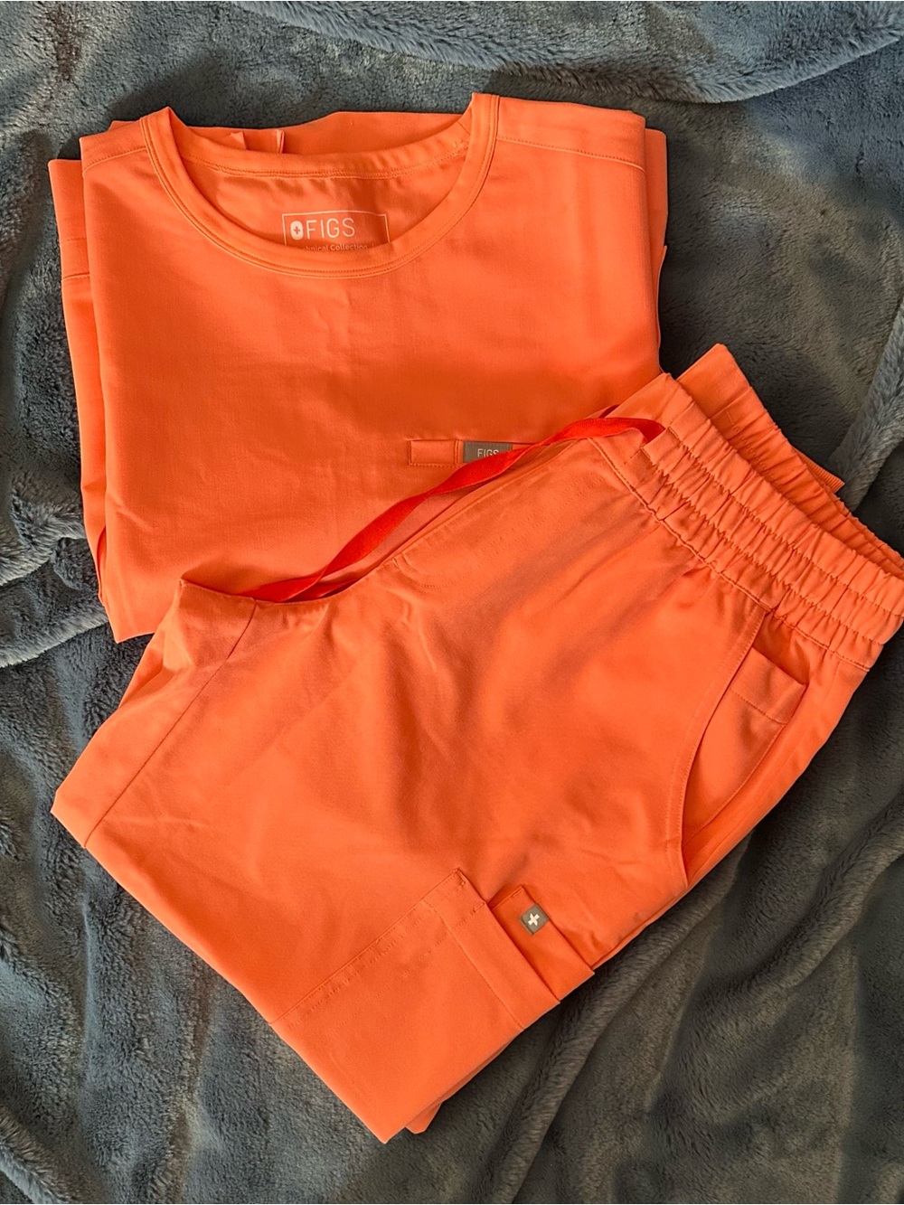Figs Men’s Bright Orange Athletic Shorts